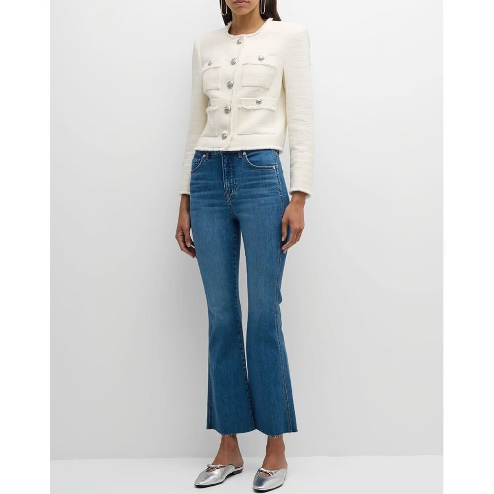 Veronica Beard Cream Blazer with Silver Buttons - Picture 4 of 16